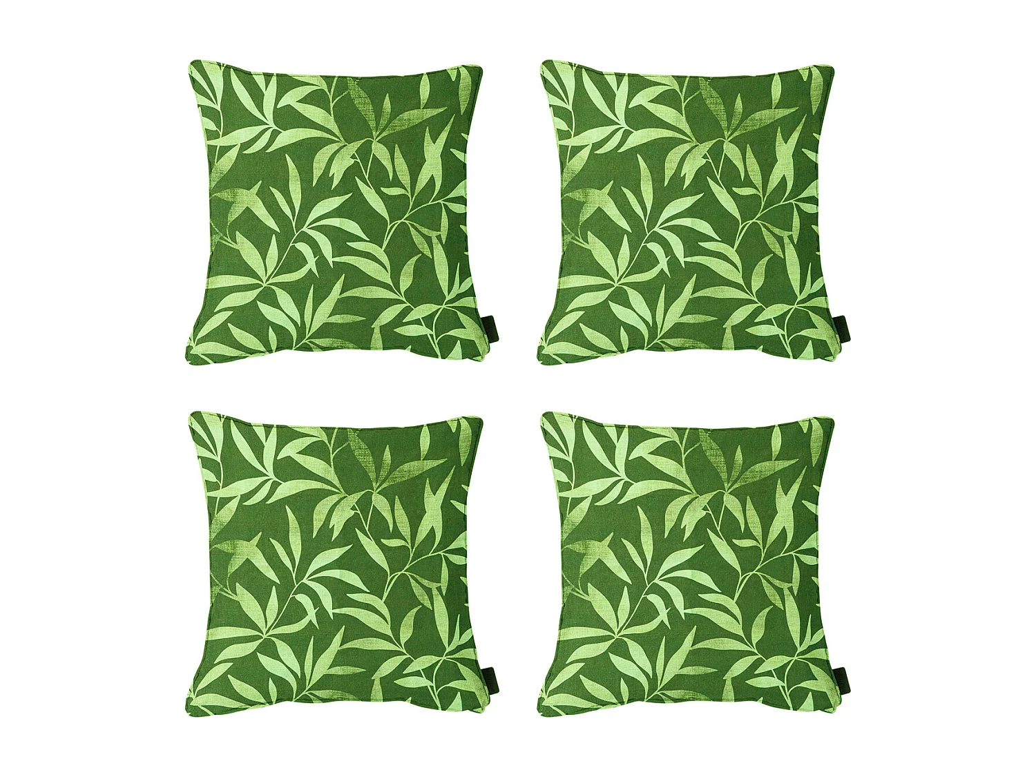 Coussin décoratif Fergus vert - Environ 50x50 cm - Lot de 4