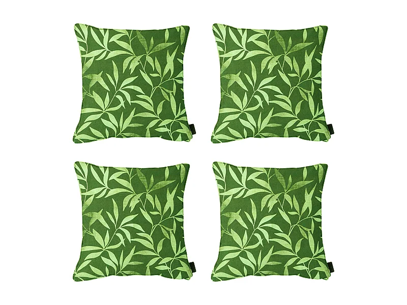 Coussin décoratif Fergus vert - Environ 50x50 cm - Lot de 4