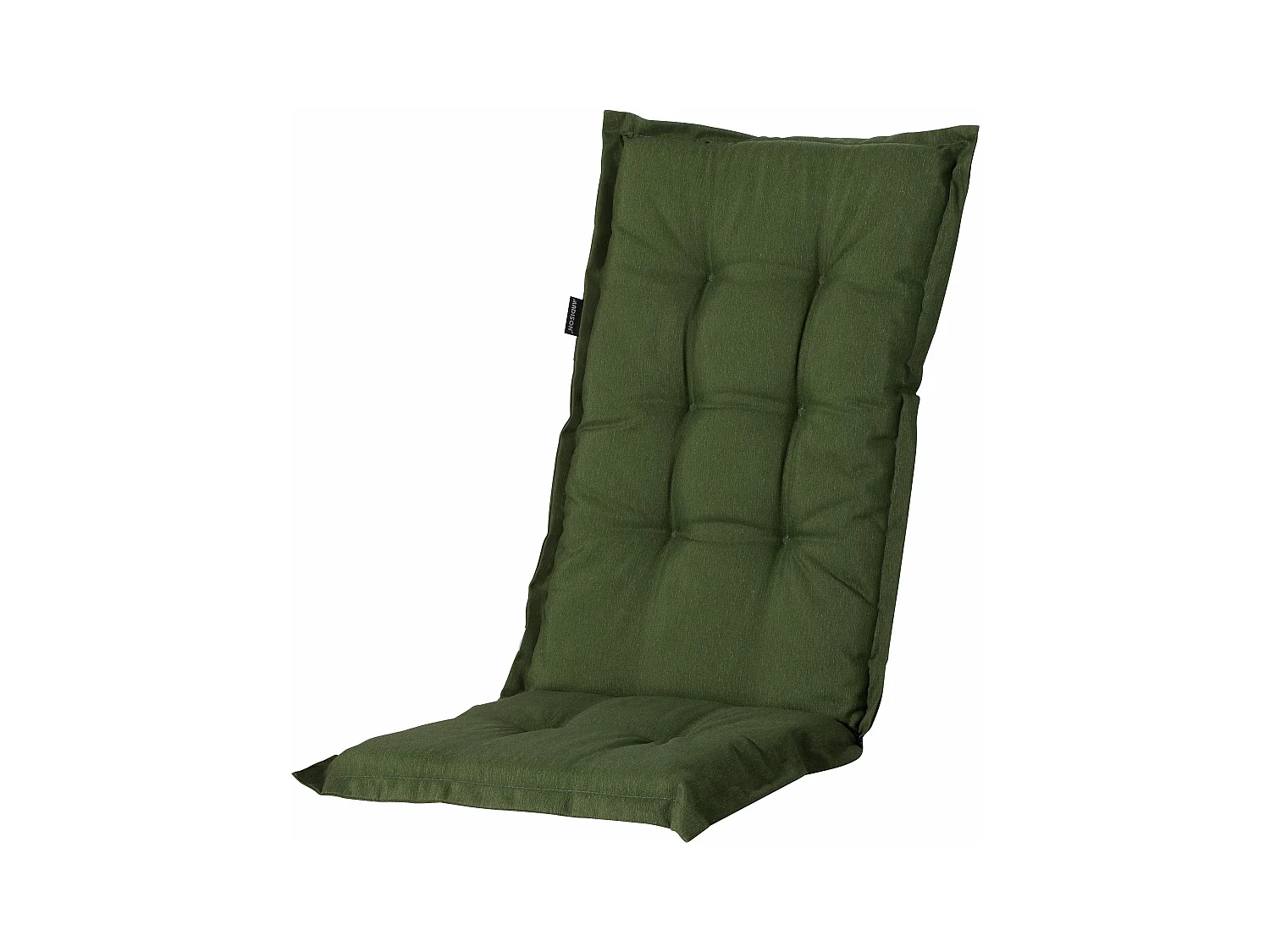 Coussin de chaise de jardin haut dossier Panama vert - Environ 123 x 50 cm - Lot de 4