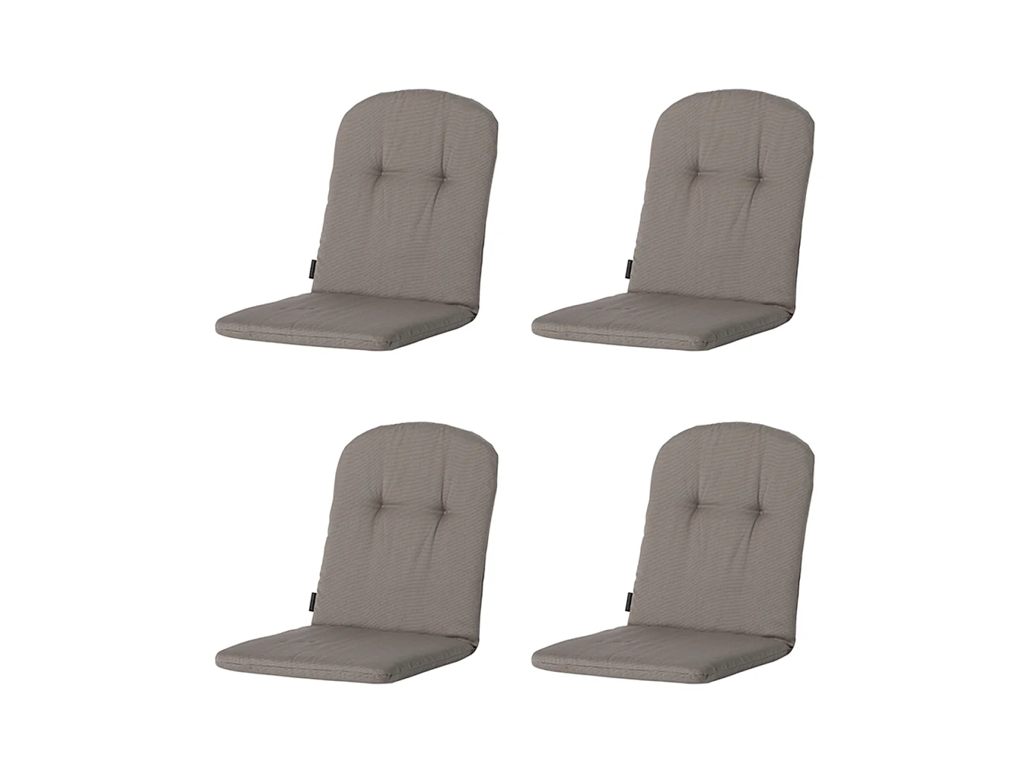 Coussin de fauteuil haut dossier côtelé couleur foie - Environ 96 x 45 cm - Lot de 4