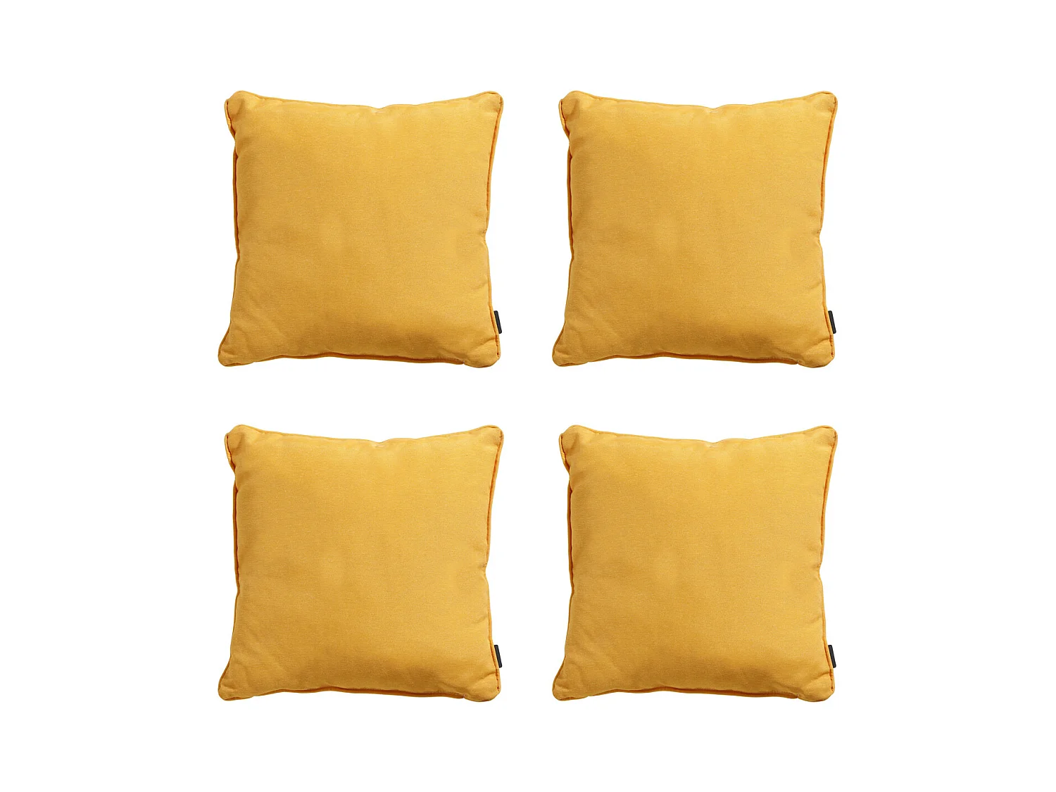 Coussin décoratif Panama doré brillant - Env. 60x60 cm - Lot de 4