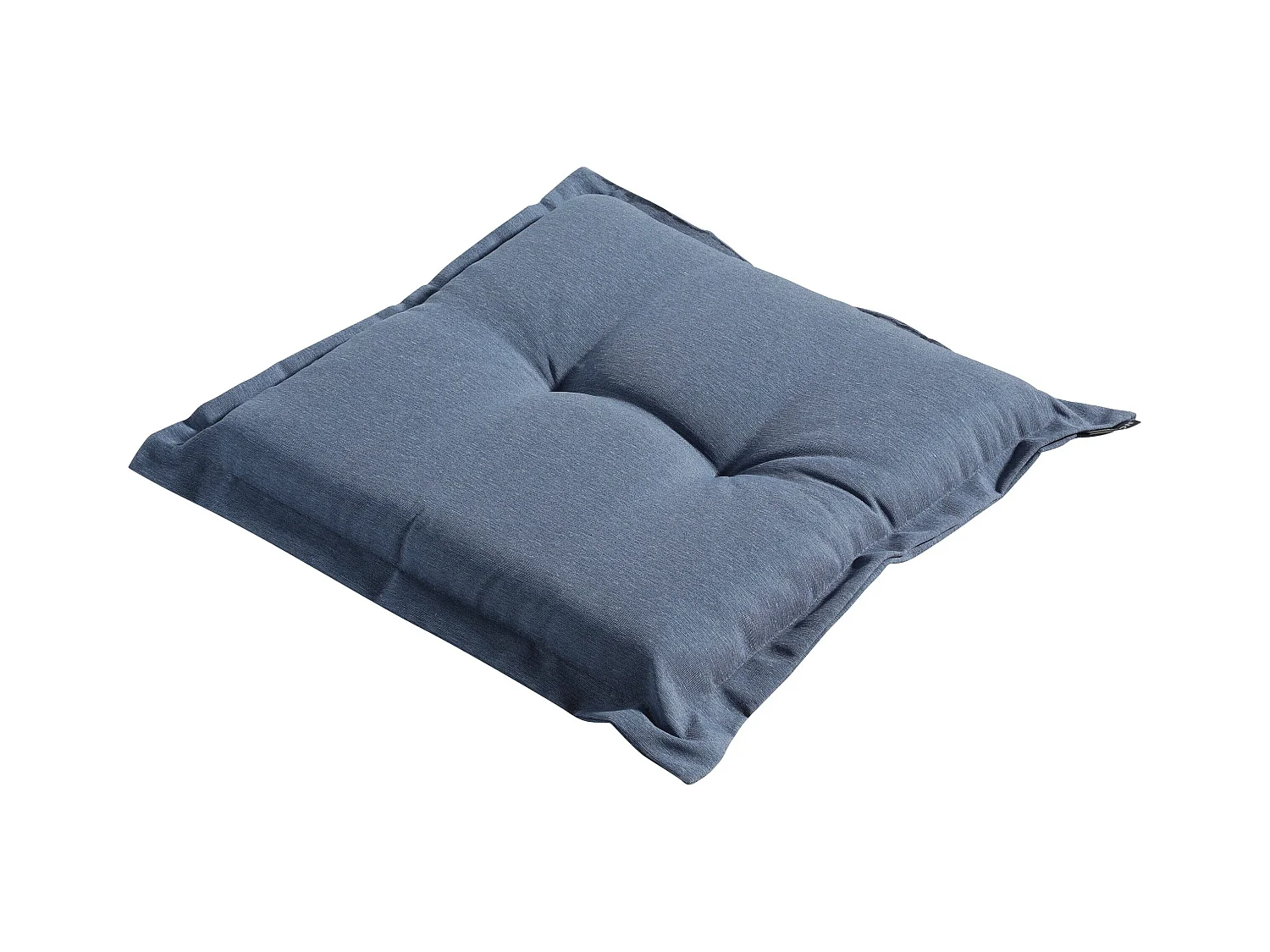Coussin d'assise Panama bleu saphir - Environ 50 x 50 cm - Lot de 4