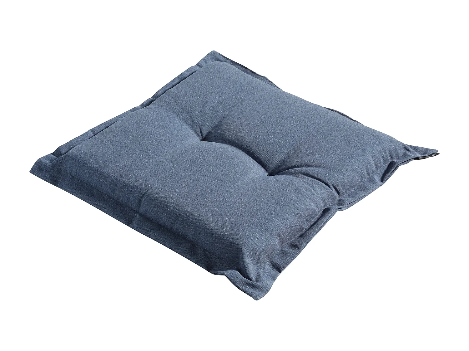 Coussin d'assise Panama bleu saphir - Environ 50 x 50 cm - Lot de 4