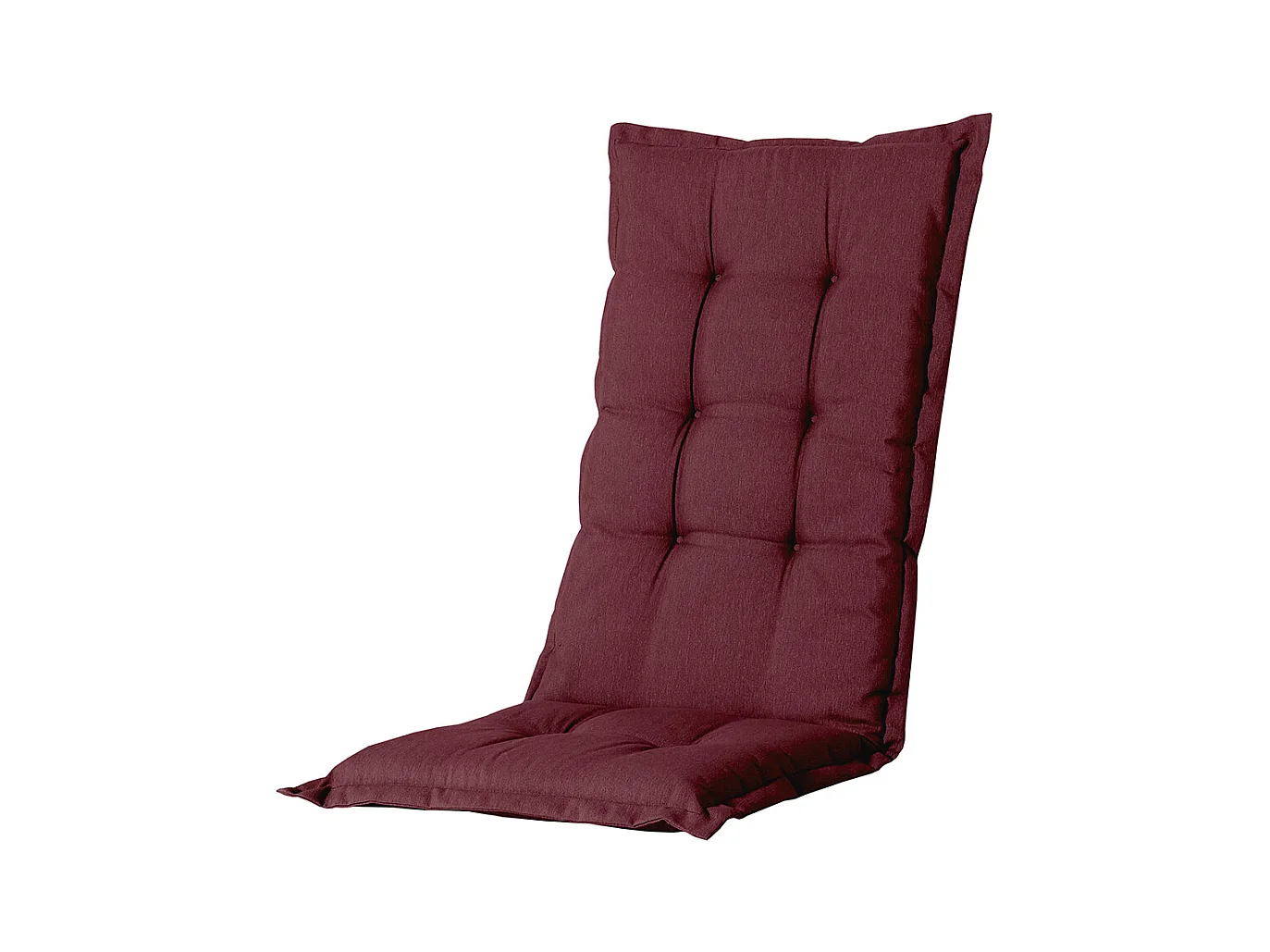 Coussin de chaise de jardin dossier bas Panama bordeaux - Environ 105 x 50 cm - Lot de 4