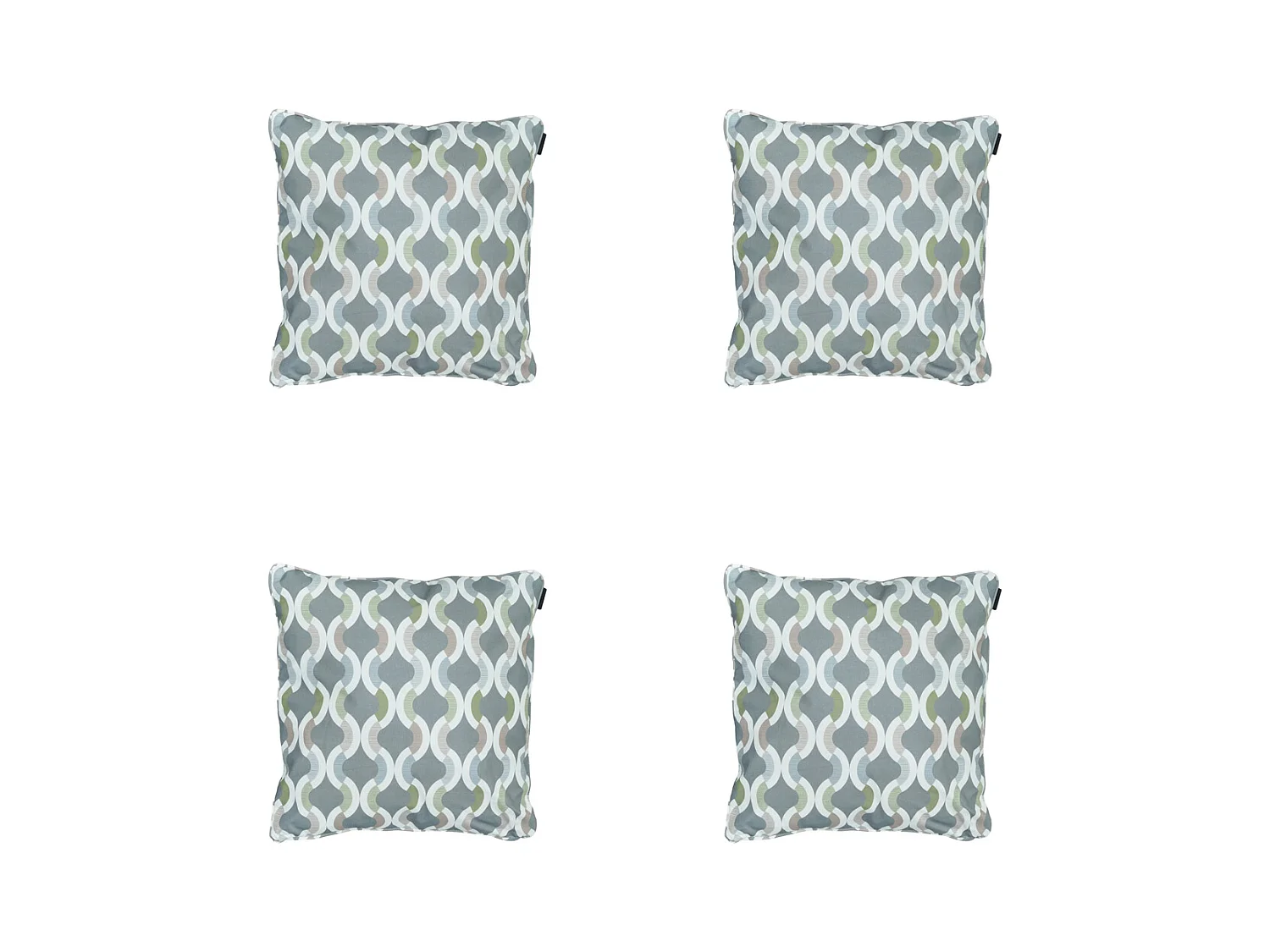 Coussin décoratif Trivia gris - Env. 50x50 cm - Lot de 4