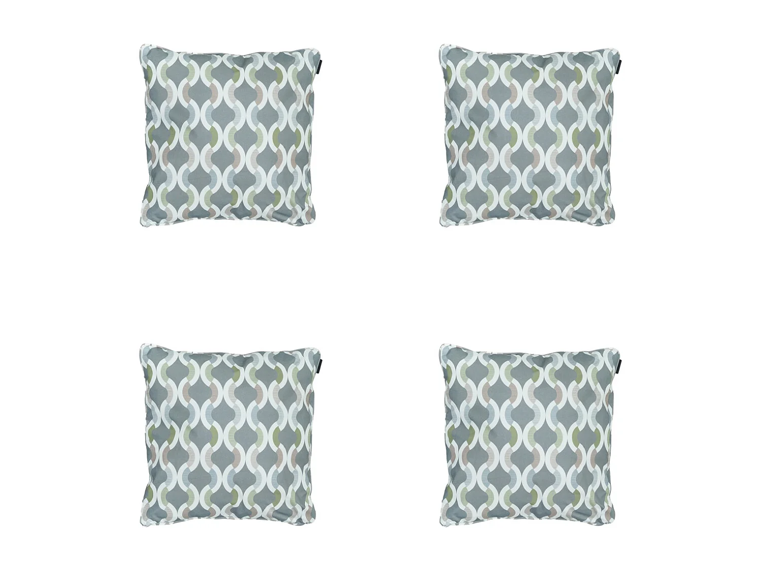 Coussin décoratif Trivia gris - Env. 50x50 cm - Lot de 4