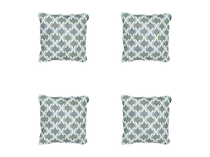 Coussin décoratif Trivia gris - Env. 50x50 cm - Lot de 4