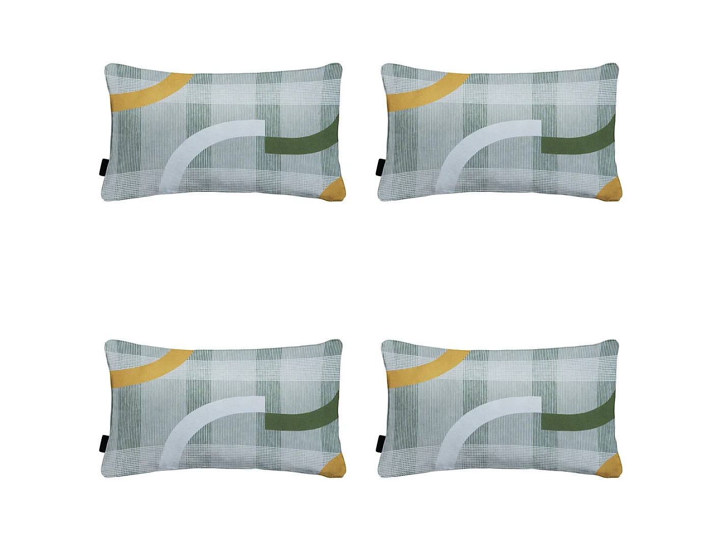 Coussin décoratif Tess orange - Env. 30x50 cm - Lot de 4