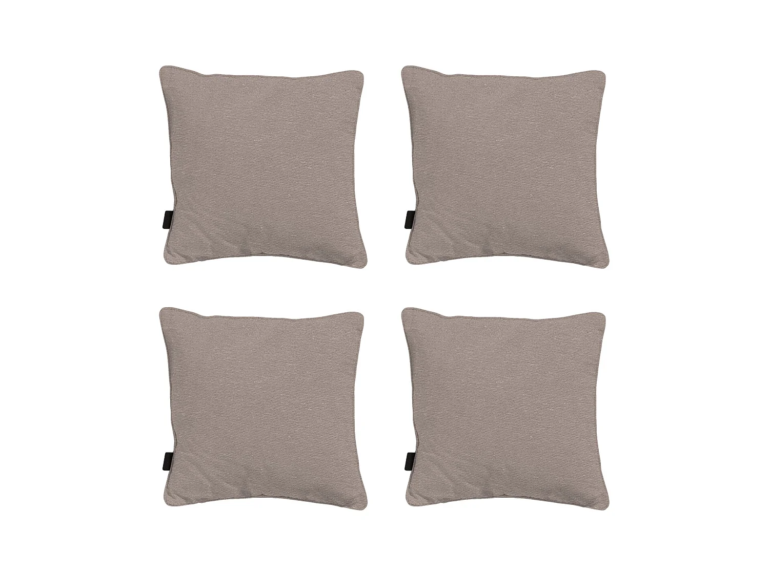 Coussin décoratif en jute Panama - Environ 60x60 cm - Lot de 4