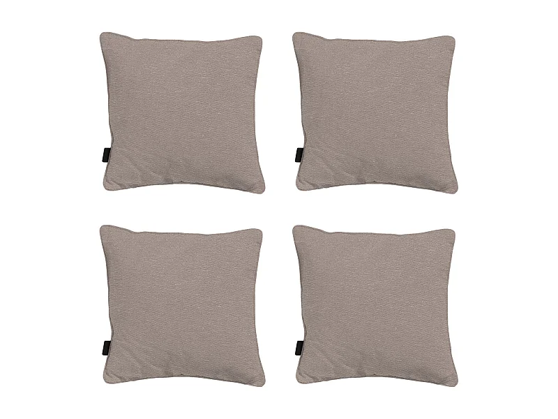 Coussin décoratif en jute Panama - Environ 60x60 cm - Lot de 4