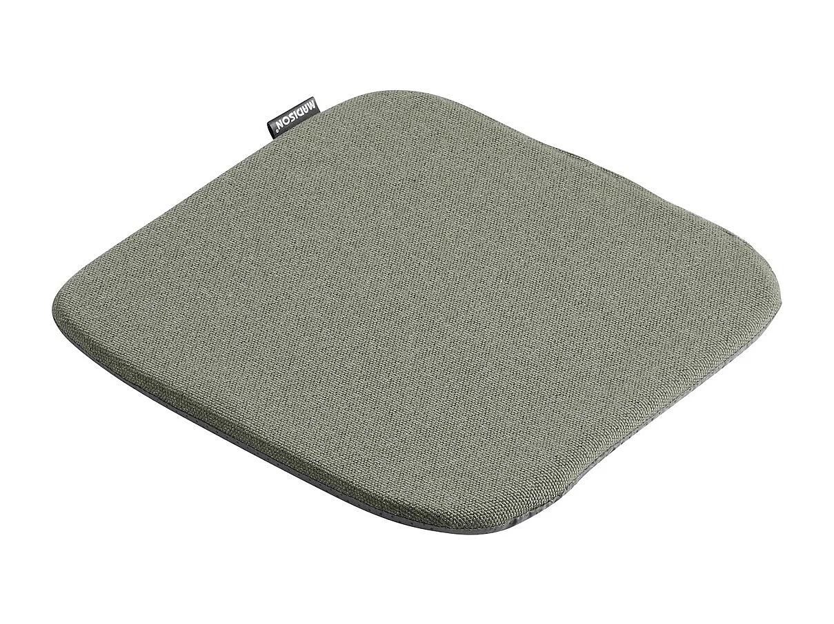 Coussin d'assise Manchester vert - Environ 40 x 40 cm - Lot de 4