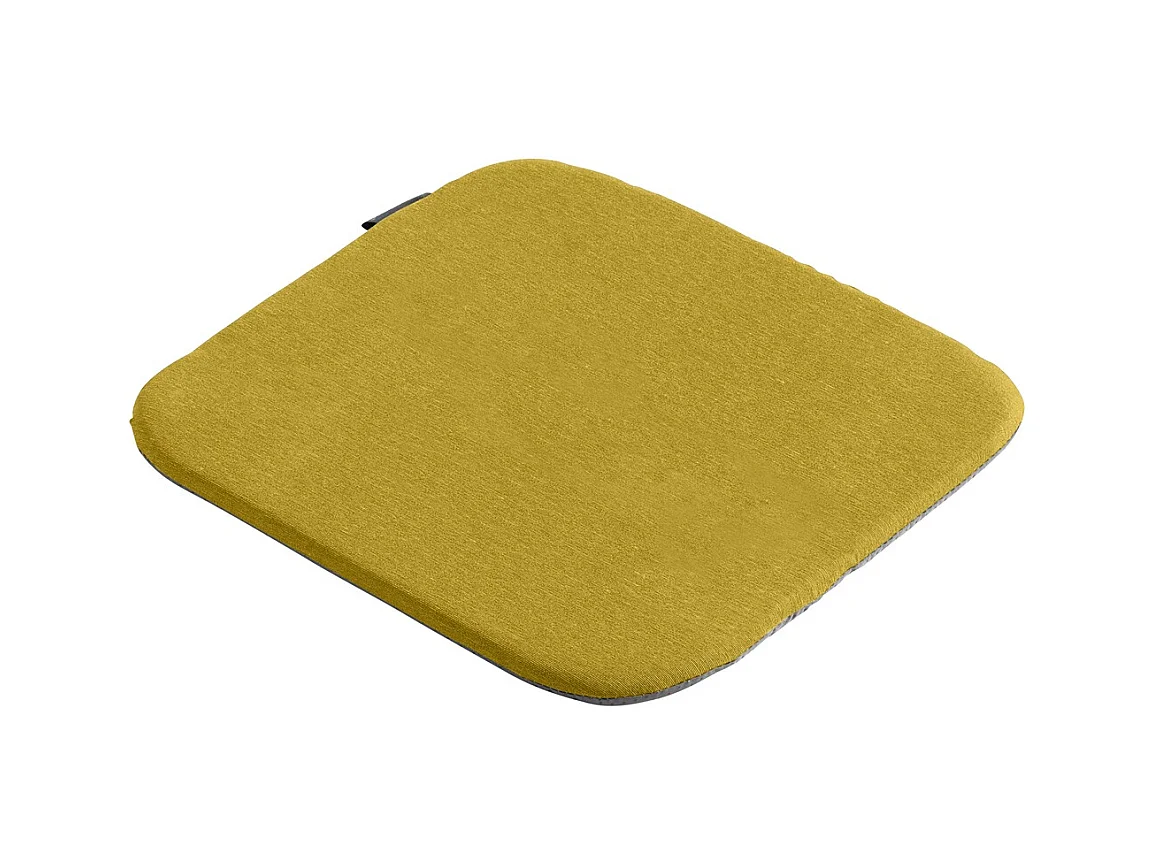 Coussin d'assise Panama moutarde - Environ 40 x 40 cm - Lot de 4