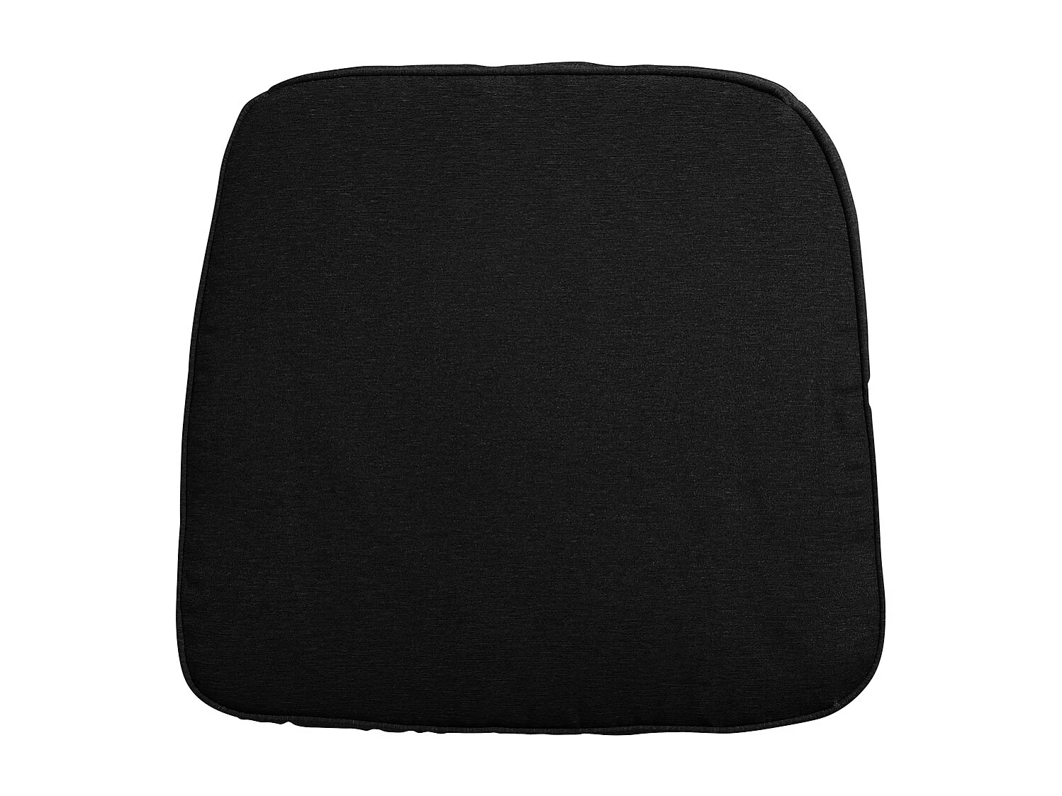 Coussin d'assise en osier Panama noir - Environ 48 x 48 cm - Lot de 4