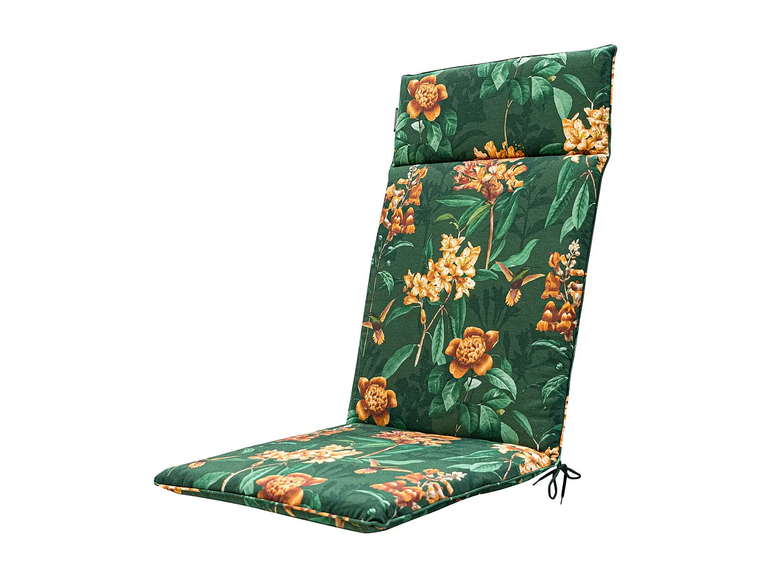 Coussin de chaise de jardin haut dossier Lua vert - Environ 120 x 50 cm - Lot de 4