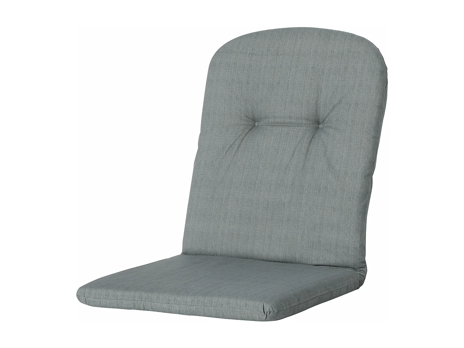 Coussin de fauteuil haut dossier Basic gris - Environ 96 x 45 cm - Lot de 4