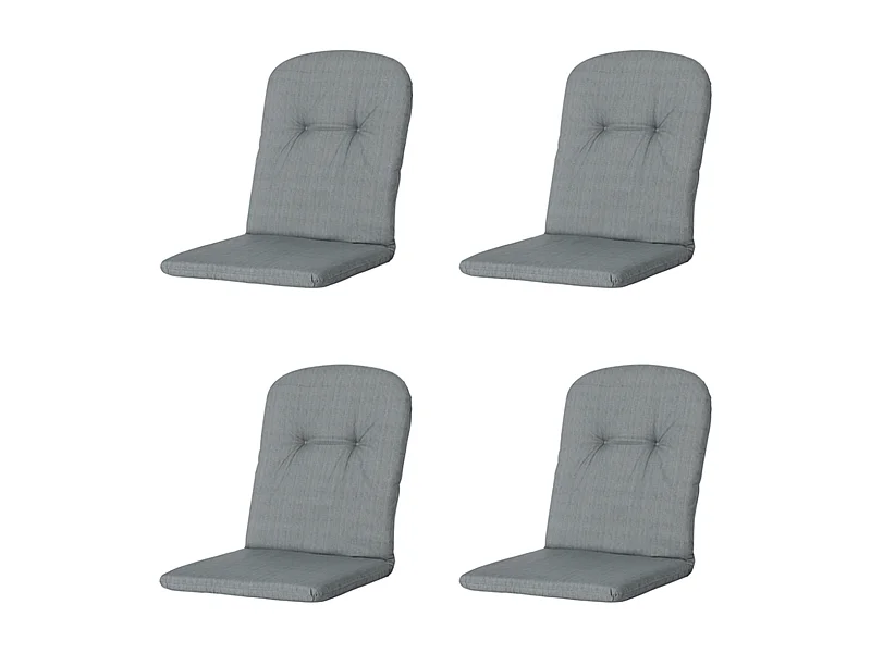 Loungesesselkissen High Back Basic grau - Ca. 96x45 cm - 4er Set