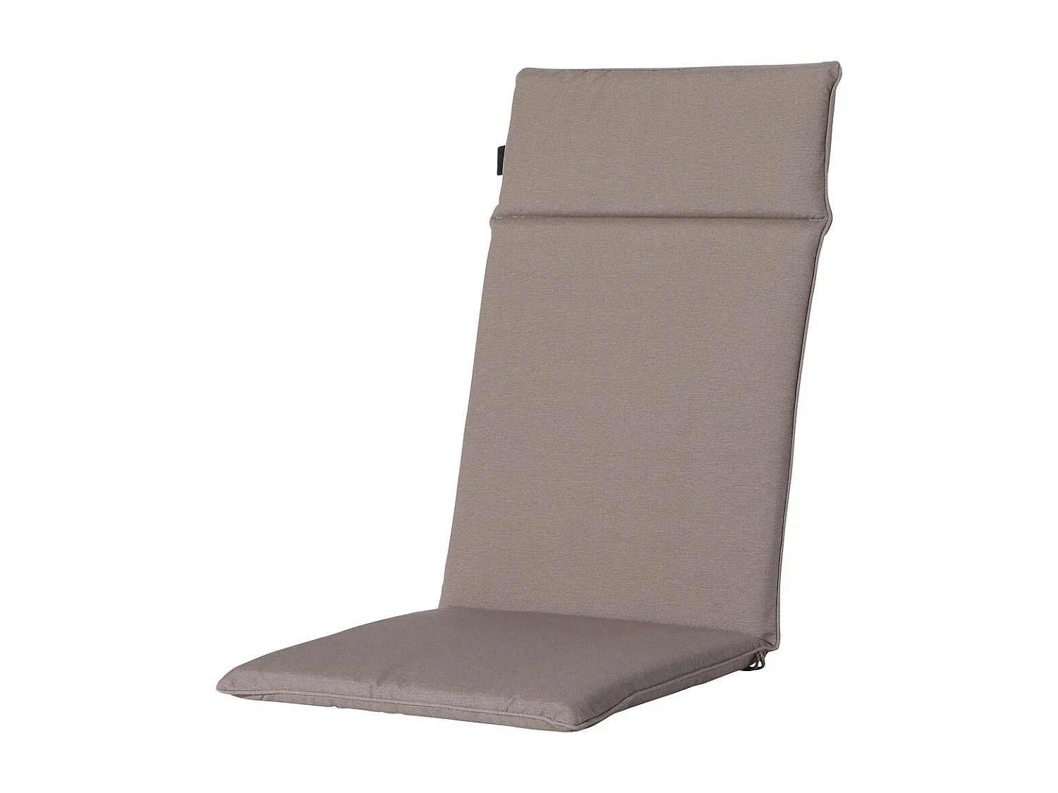 Coussin de chaise de jardin dossier haut Panama taupe - Environ 120 x 50 cm - Lot de 4