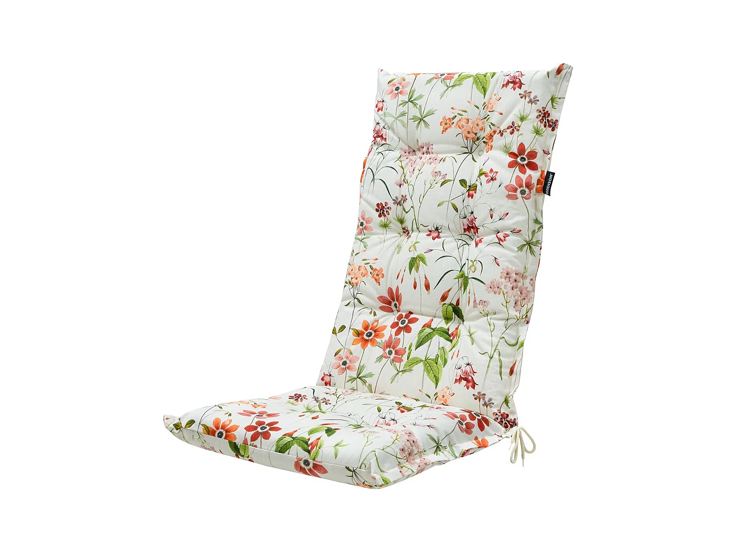 Coussin de chaise de jardin haut dossier Milly naturel - Environ 123 x 50 cm - Lot de 4