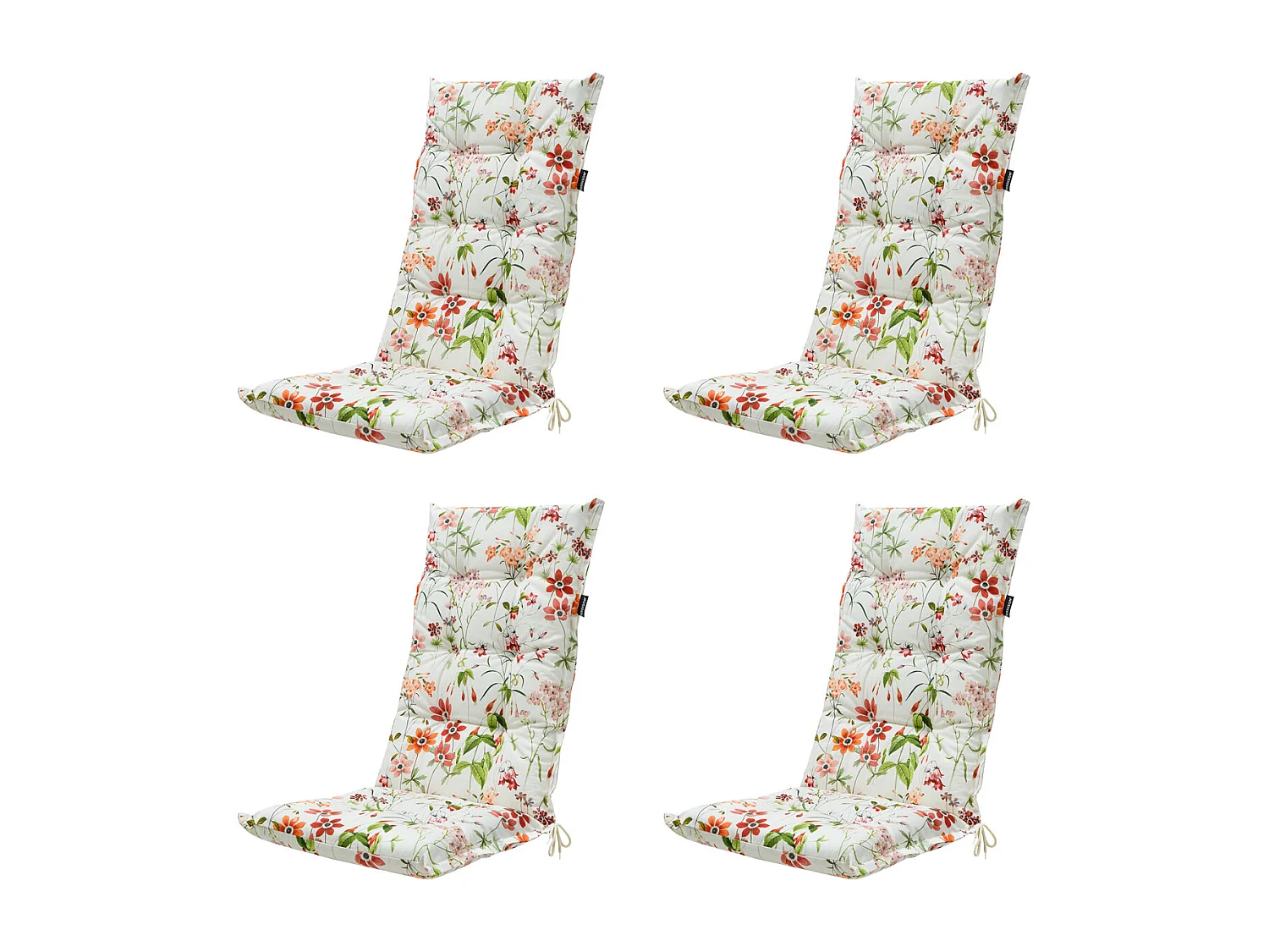 Gartenstuhlauflage High Back Milly natur - Ca. 123x50 cm - 4er Set