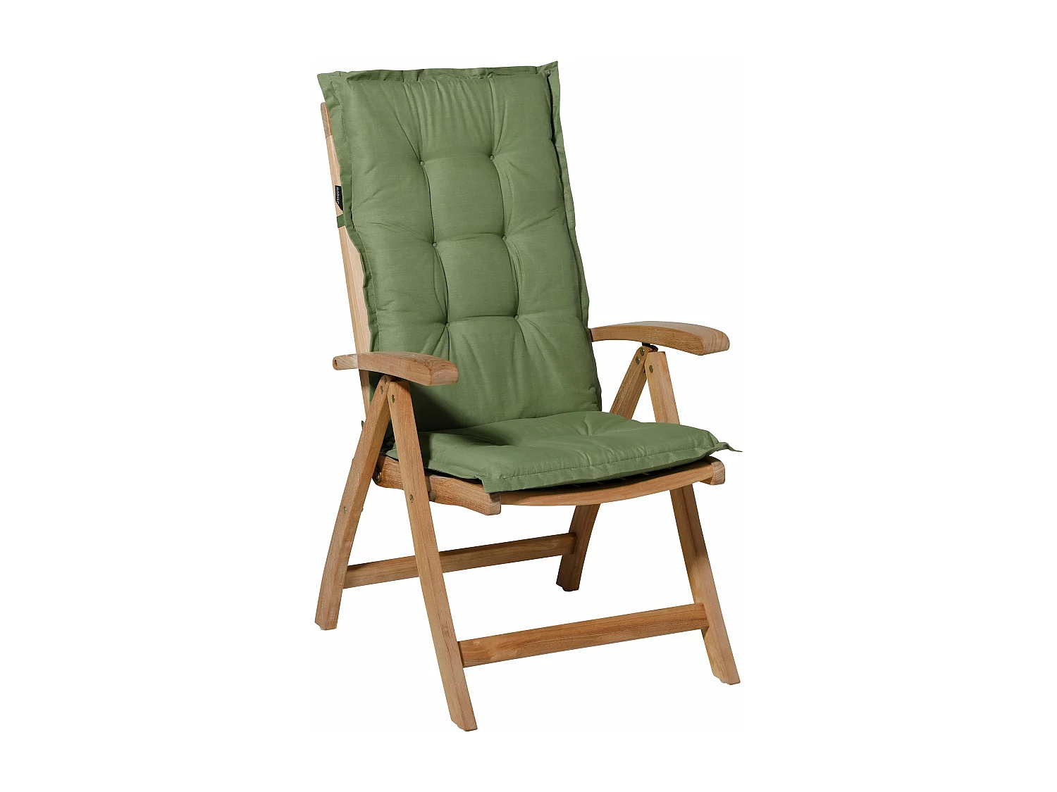 Coussin de chaise de jardin Low Back Basic vert - Environ 105 x 50 cm - Lot de 4