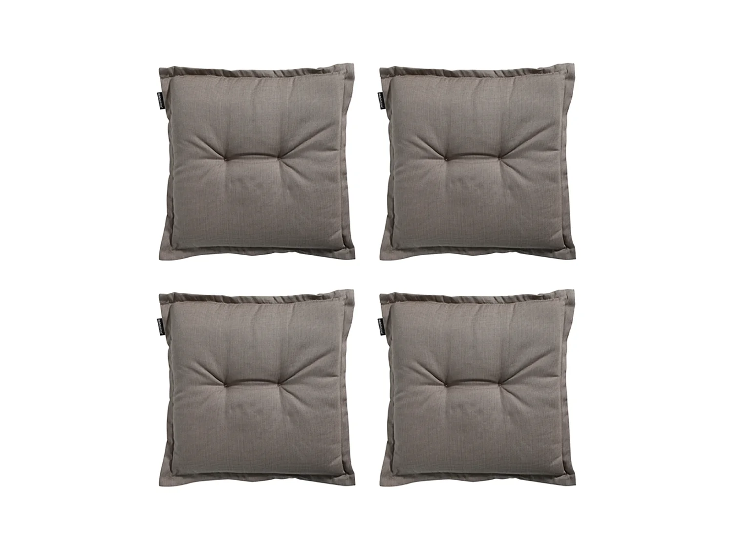 Coussin d'assise Rib foie - Environ 50x50 cm - Lot de 4