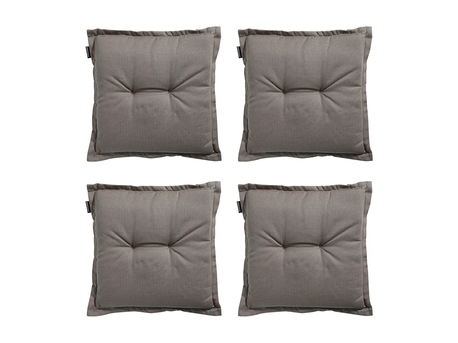 Coussin d'assise Rib foie - Environ 50x50 cm - Lot de 4