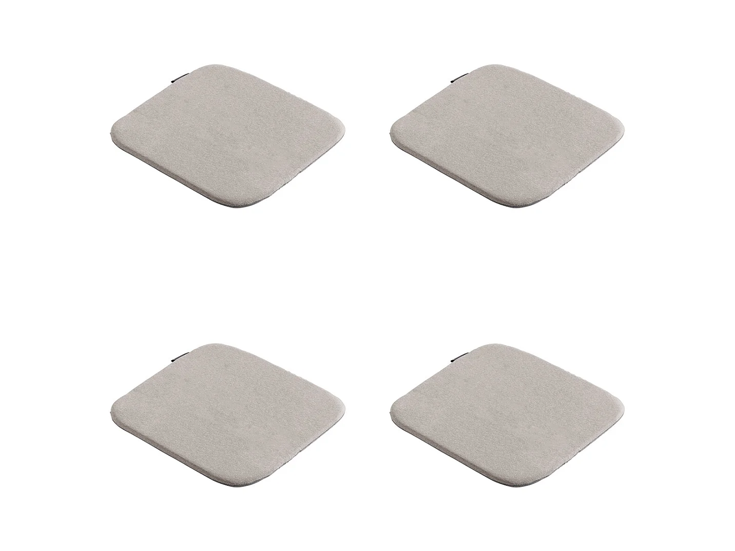 Coussin d'assise en lin Panama - Environ 40x40 cm - Lot de 4