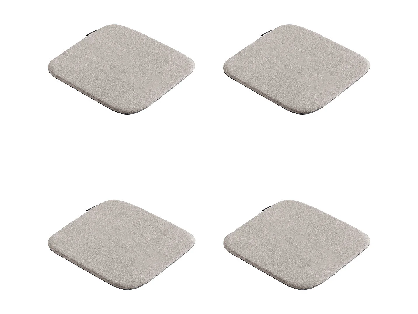 Coussin d'assise en lin Panama - Environ 40x40 cm - Lot de 4