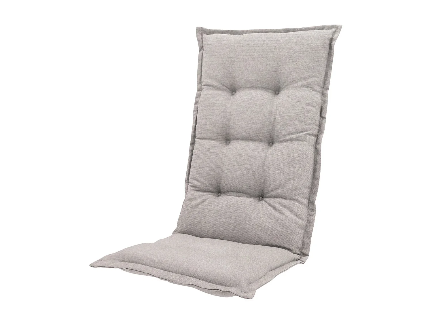 Coussin de chaise de jardin dossier haut Naples taupe - Environ 123 x 50 cm - Lot de 4