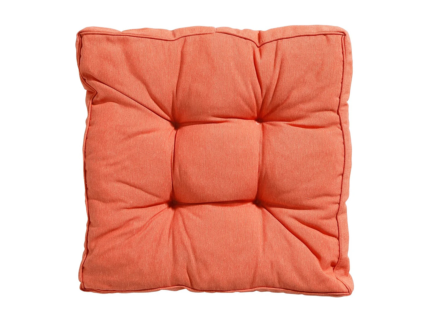 Coussin d'assise Florance Panama orange flamme - Env. 47x47 cm - Lot de 4