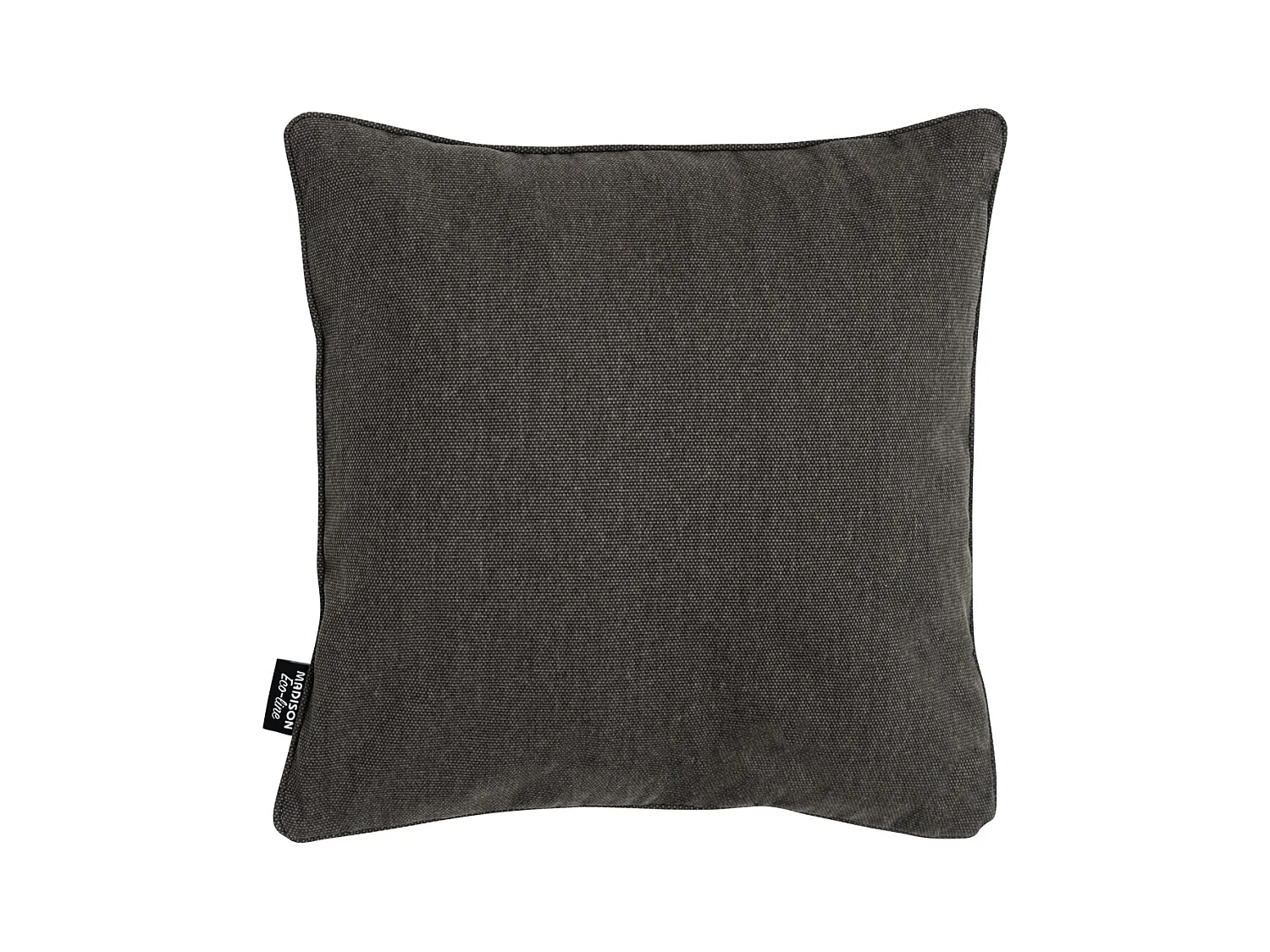 Coussin décoratif en toile éco+ gris foncé - Dimensions approximatives : 50 x 50 cm - Lot de 4