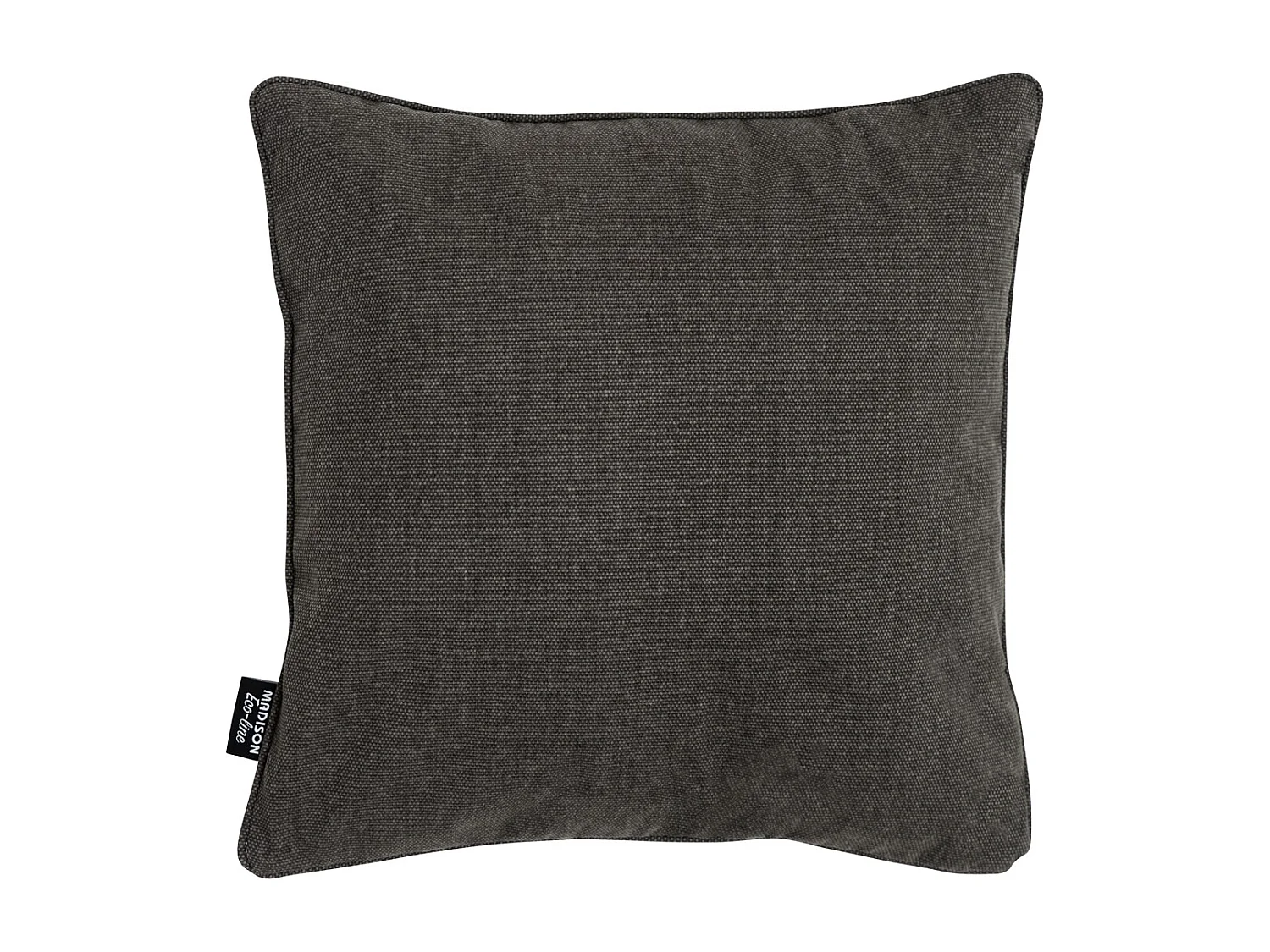 Coussin décoratif en toile éco+ gris foncé - Dimensions approximatives : 50 x 50 cm - Lot de 4