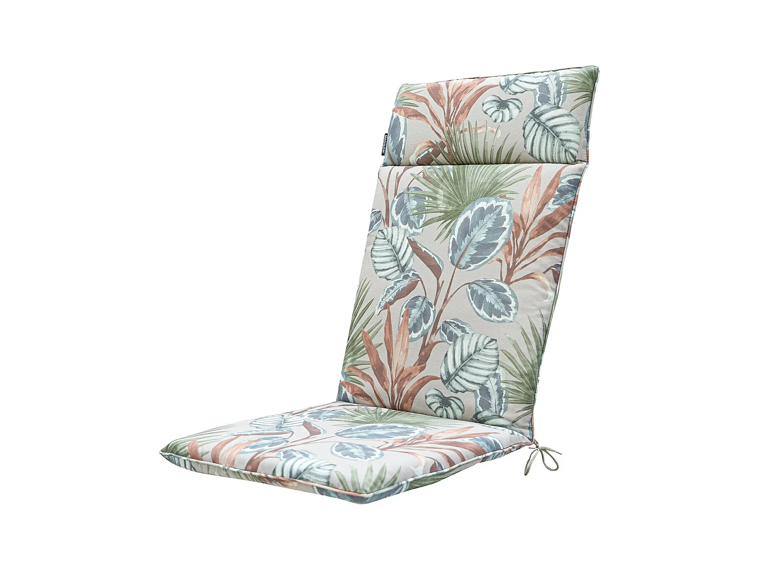 Coussin de chaise de jardin haut dossier Cala naturel - Environ 120 x 50 cm - Lot de 4
