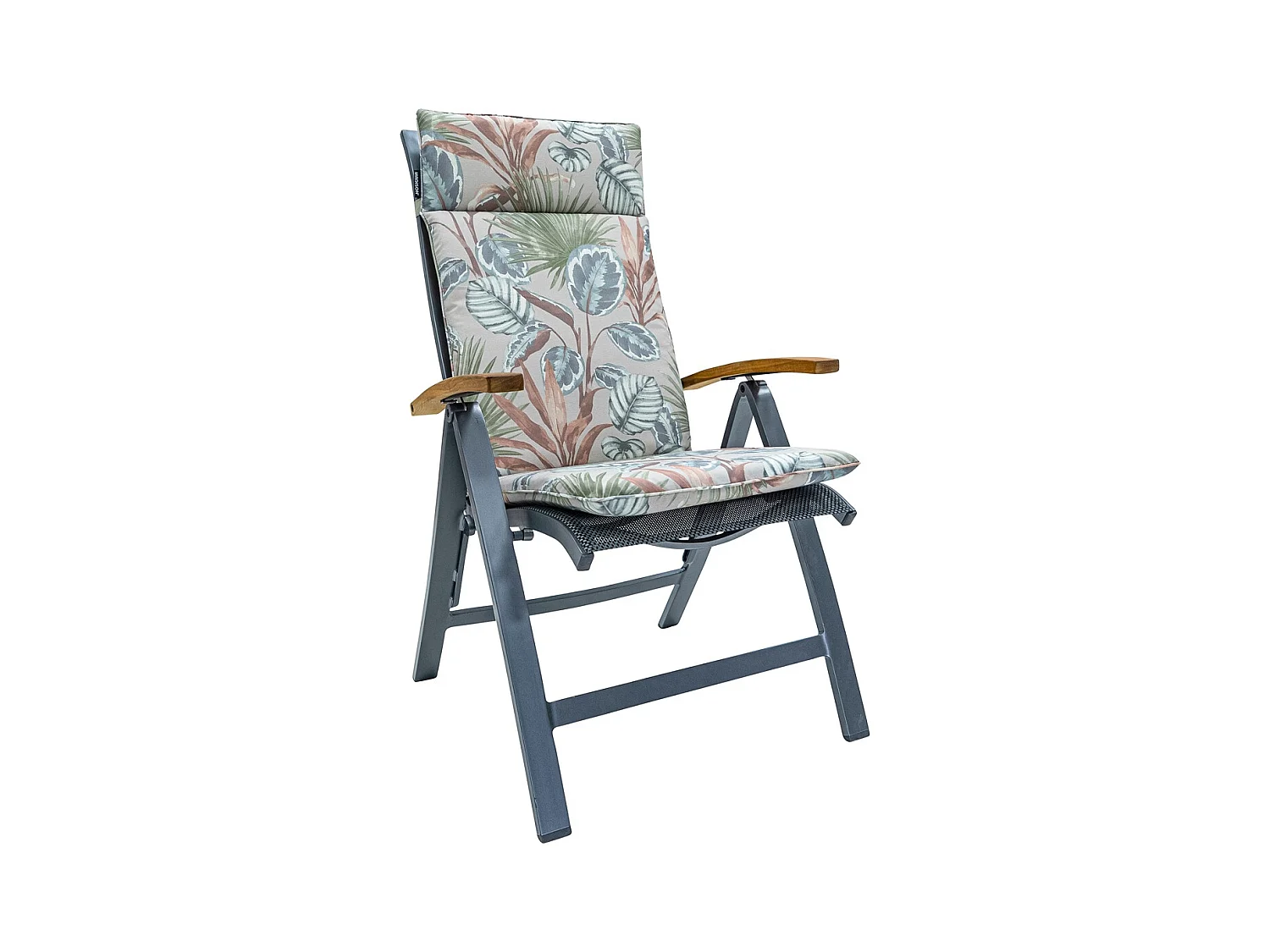 Coussin de chaise de jardin haut dossier Cala naturel - Environ 120 x 50 cm - Lot de 4