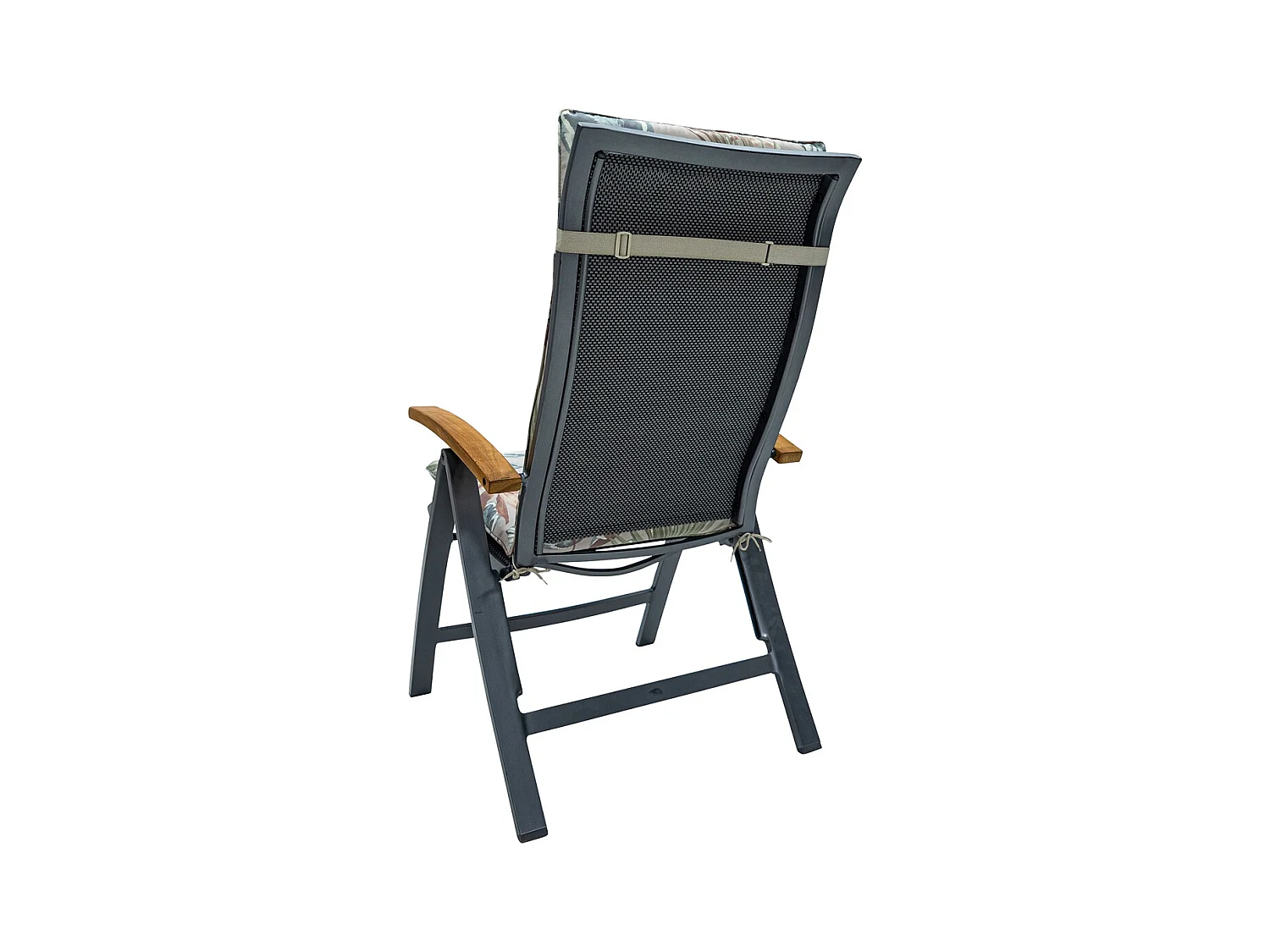 Coussin de chaise de jardin haut dossier Cala naturel - Environ 120 x 50 cm - Lot de 4