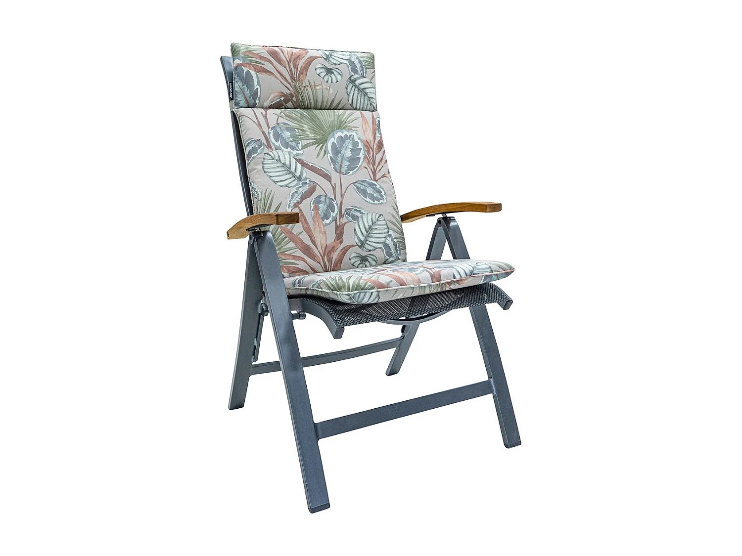 Coussin de chaise de jardin haut dossier Cala naturel - Environ 120 x 50 cm - Lot de 4