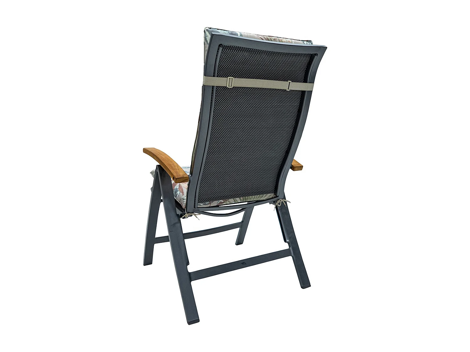 Coussin de chaise de jardin haut dossier Cala naturel - Environ 120 x 50 cm - Lot de 4