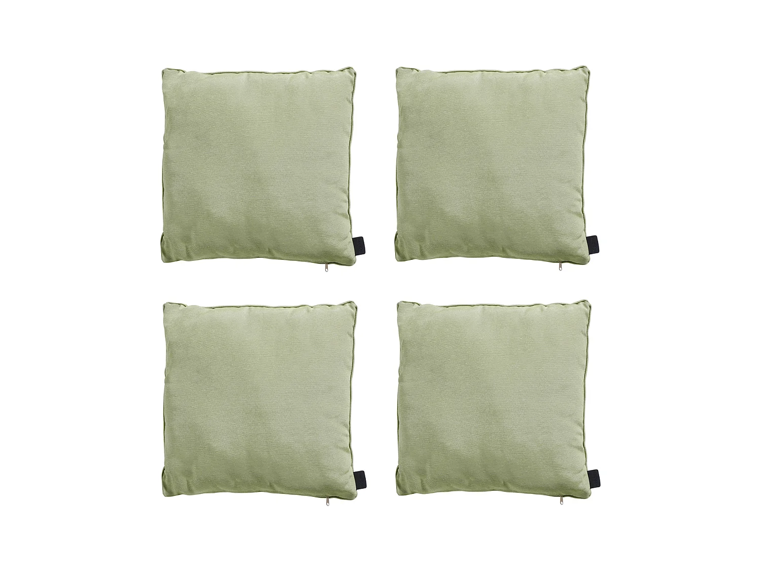 Coussin décoratif Panama sauge - Env. 60x60 cm - Lot de 4