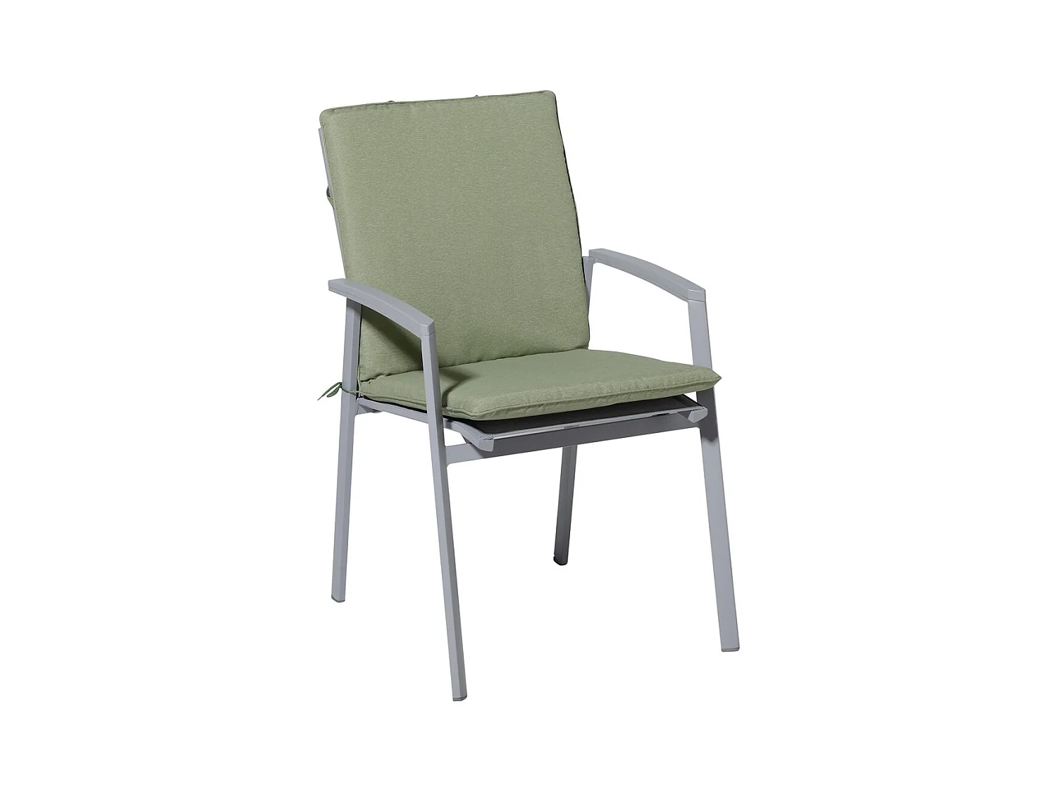 Coussin de chaise empilable Panama sauge - Environ 97 x 49 cm - Lot de 4