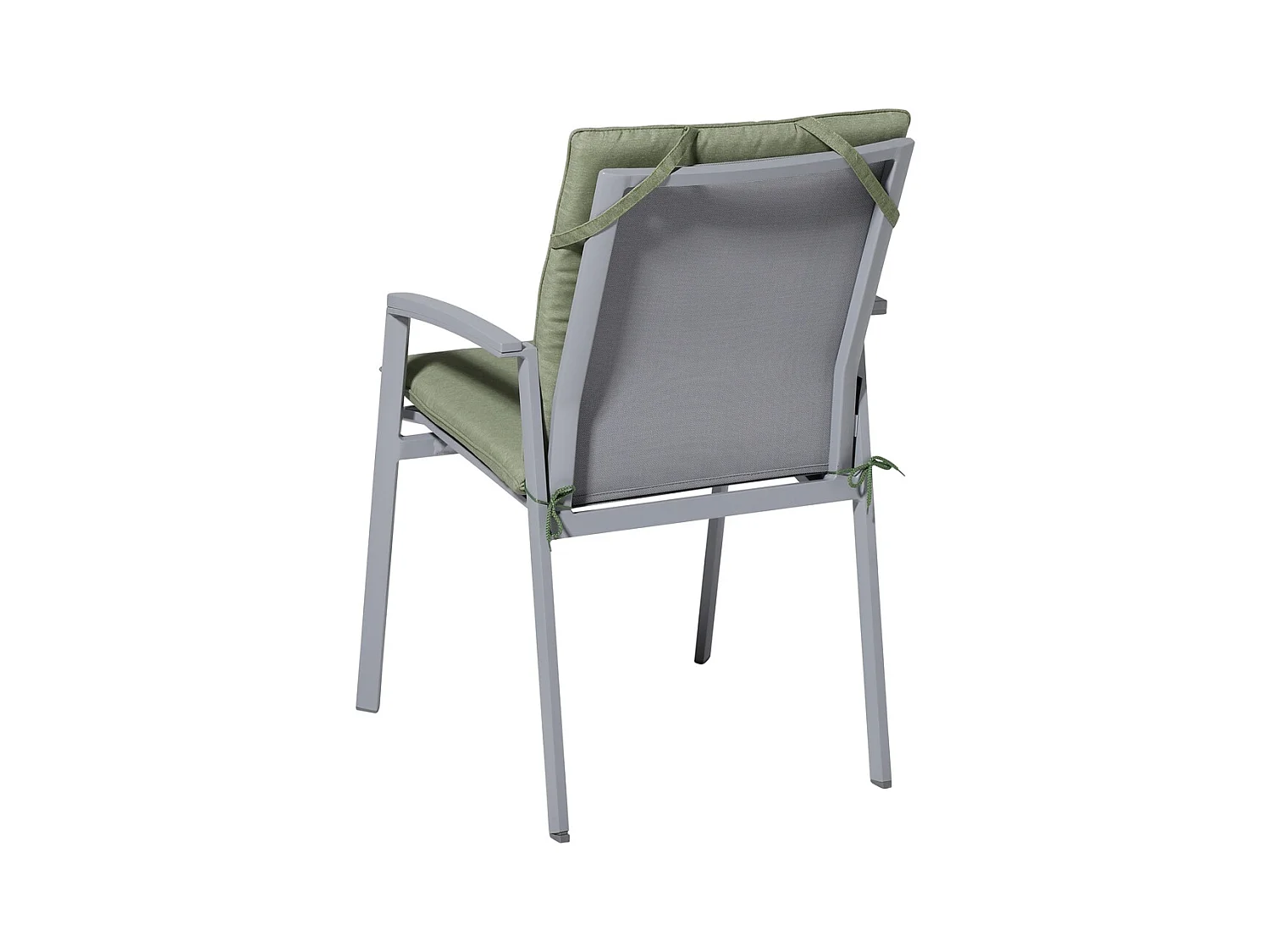 Coussin de chaise empilable Panama sauge - Environ 97 x 49 cm - Lot de 4