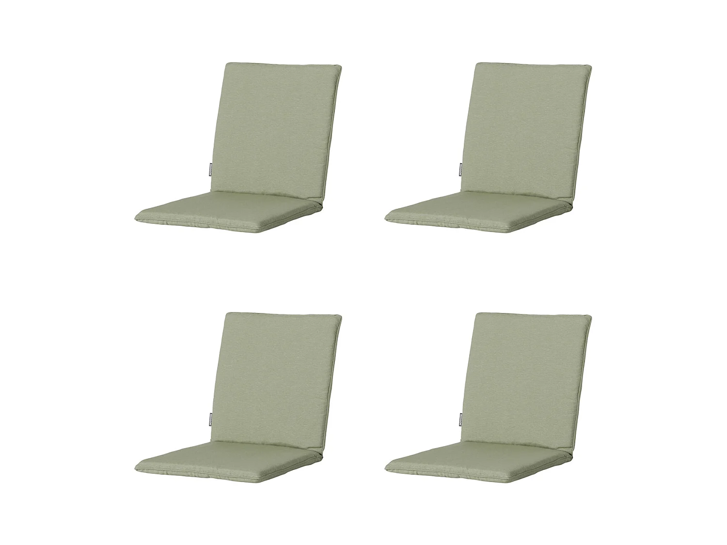 Cojín de silla apilable Panamá salvia - Aprox. 97x49 cm - Juego de 4