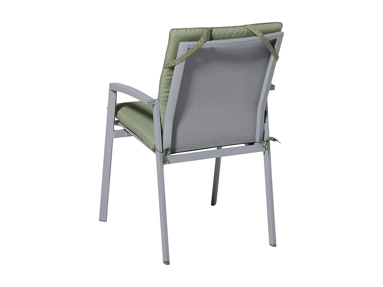 Coussin de chaise empilable Panama sauge - Environ 97 x 49 cm - Lot de 4