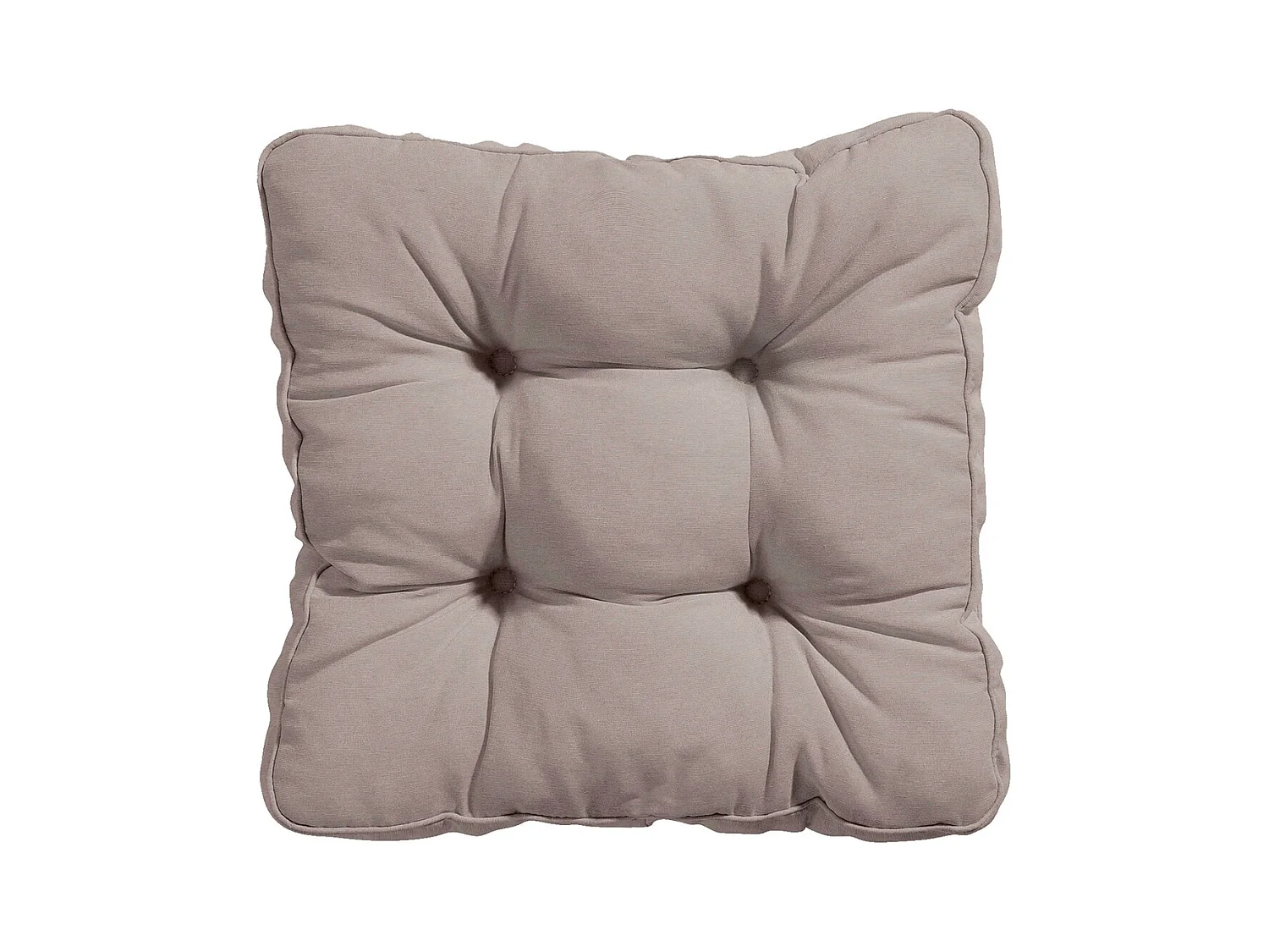 Coussin d'assise Florance Panama en jute - Environ 47 x 47 cm - Lot de 4