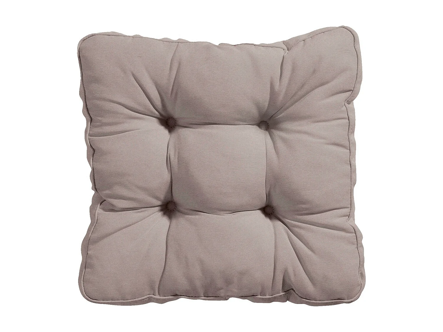 Coussin d'assise Florance Panama en jute - Environ 47 x 47 cm - Lot de 4