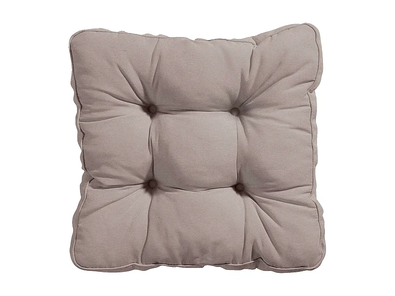 Coussin d'assise Florance Panama en jute - Environ 47 x 47 cm - Lot de 4