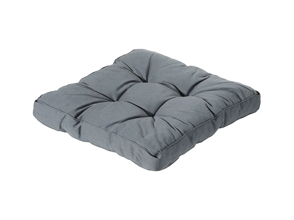 Coussin d'assise Florance Rib gris - Environ 73 x 73 cm - Lot de 2