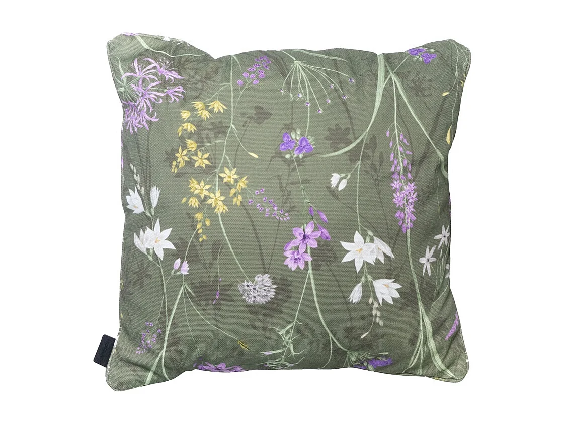 Coussin décoratif Donna vert toile éco+ - Environ 50 x 50 cm - Lot de 4