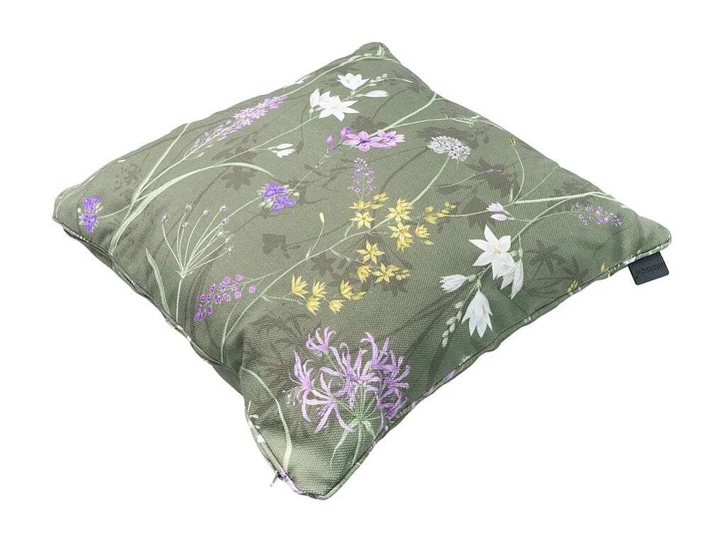 Coussin décoratif Donna vert toile éco+ - Environ 50 x 50 cm - Lot de 4
