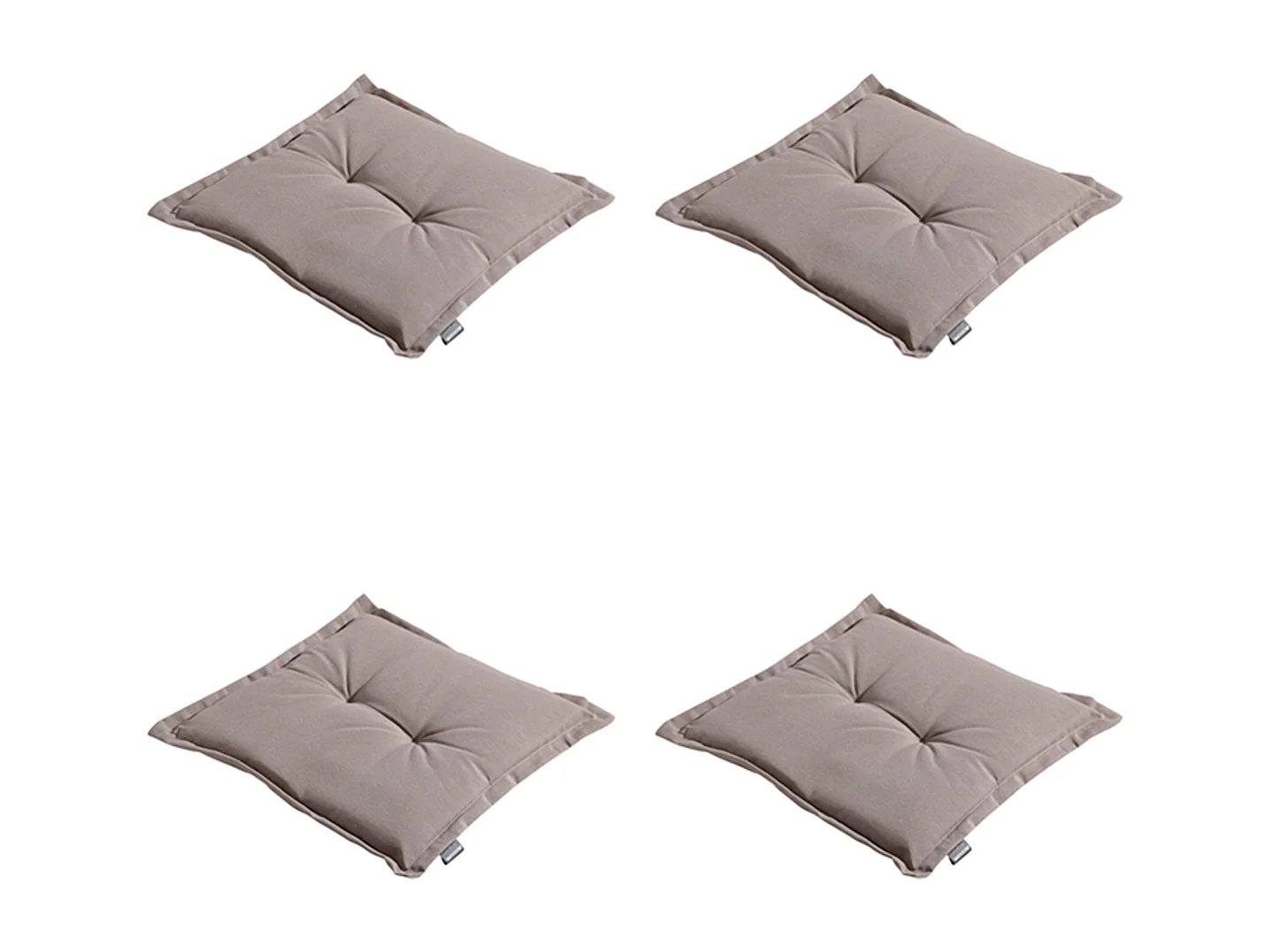 Coussin d'assise en jute Panama - Environ 50x50 cm - Lot de 4