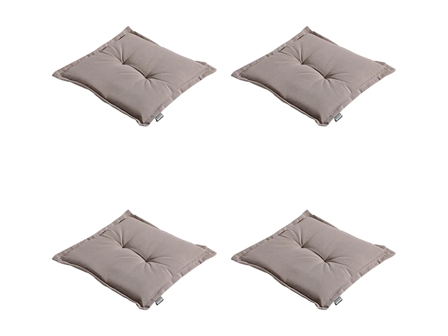 Coussin d'assise en jute Panama - Environ 50x50 cm - Lot de 4